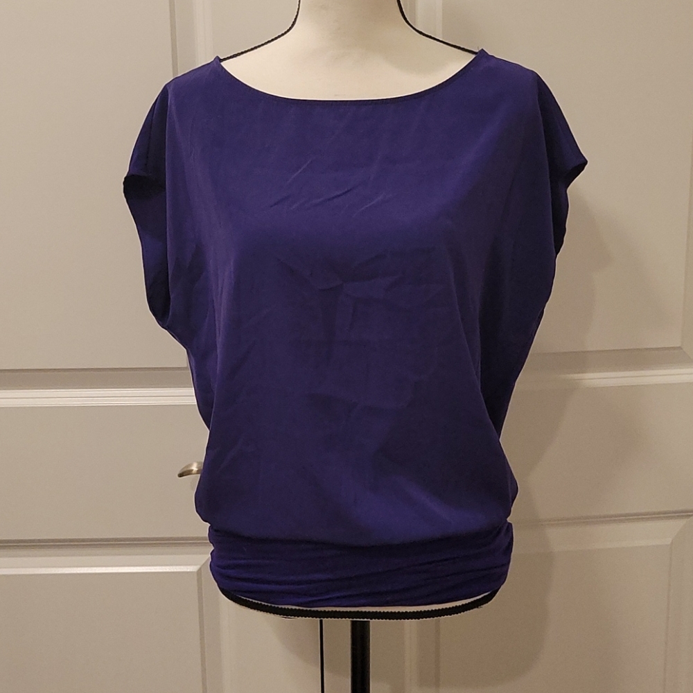 Express Purple Top with Banded Bottom